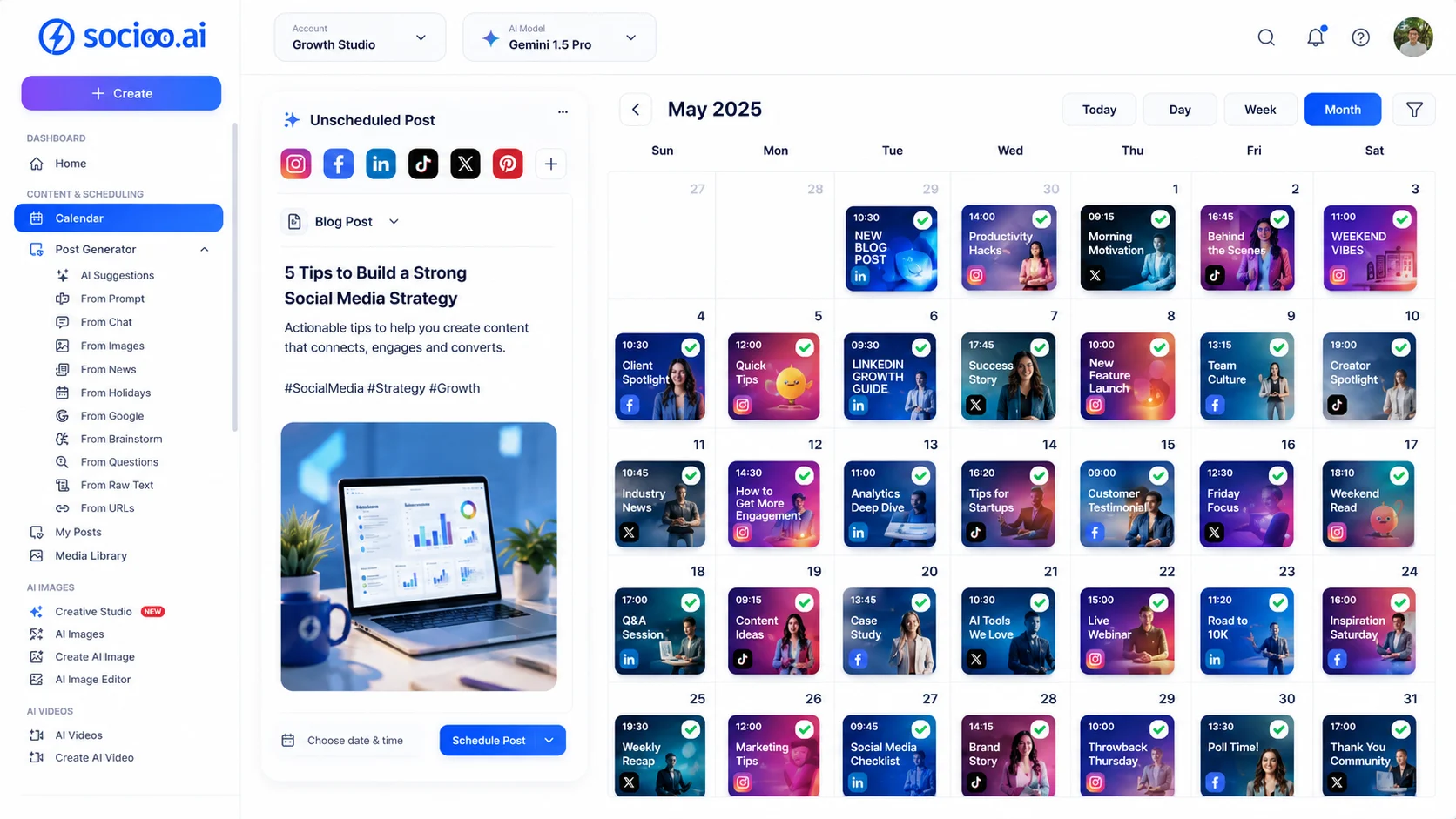 socioo.ai dashboard